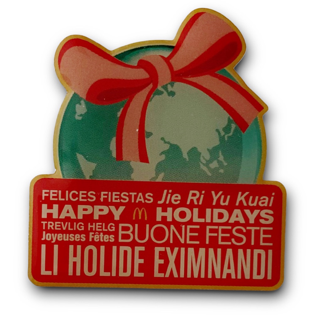 Mcdonald’s Pin Collectible Happy Holidays World Globe 2011 Metal Lapel Pin